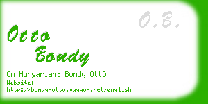 otto bondy business card